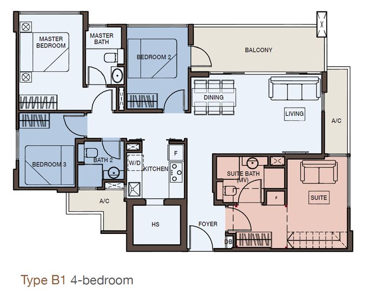 Sunnyvale Residences Floor Plan Dual Key Condo