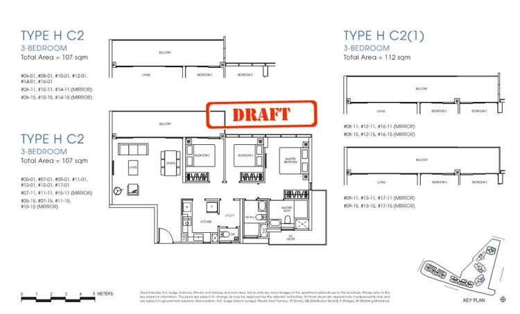 The Poiz Residences Floor Plan 3-Bedroom Draft