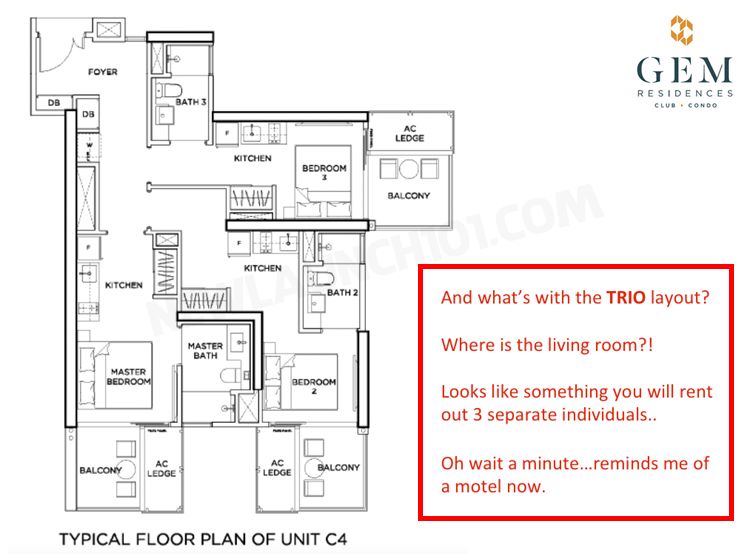 GEM Residences TRIO Floor Plan