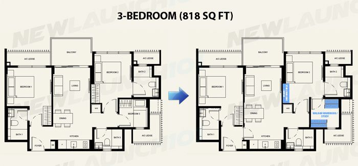 38 Jervois Floor Plan New Launch 3-Bedroom to Dual-Key