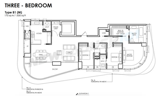 New Futura Floor Plan 3-Bedroom 1830