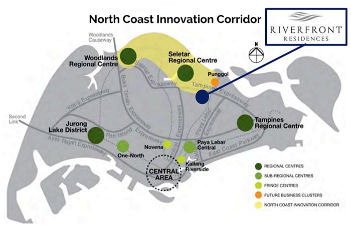 Riverfront Residences Singapore North Coast Innovation Corridor
