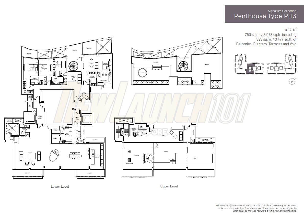 Marina One Residences Floor Plan Penthouse Type PH3