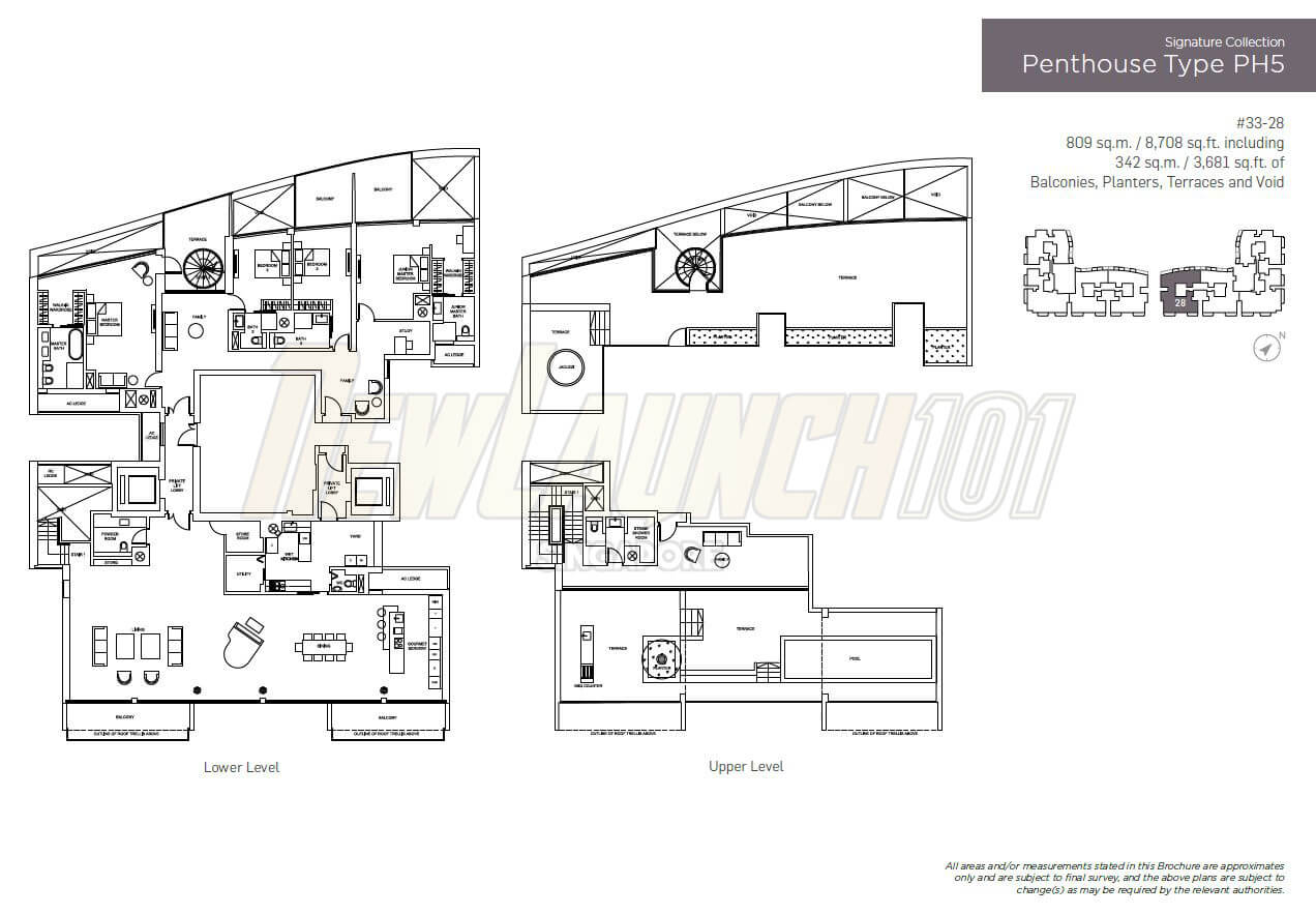 Marina One Residences Floor Plan Penthouse Type PH5