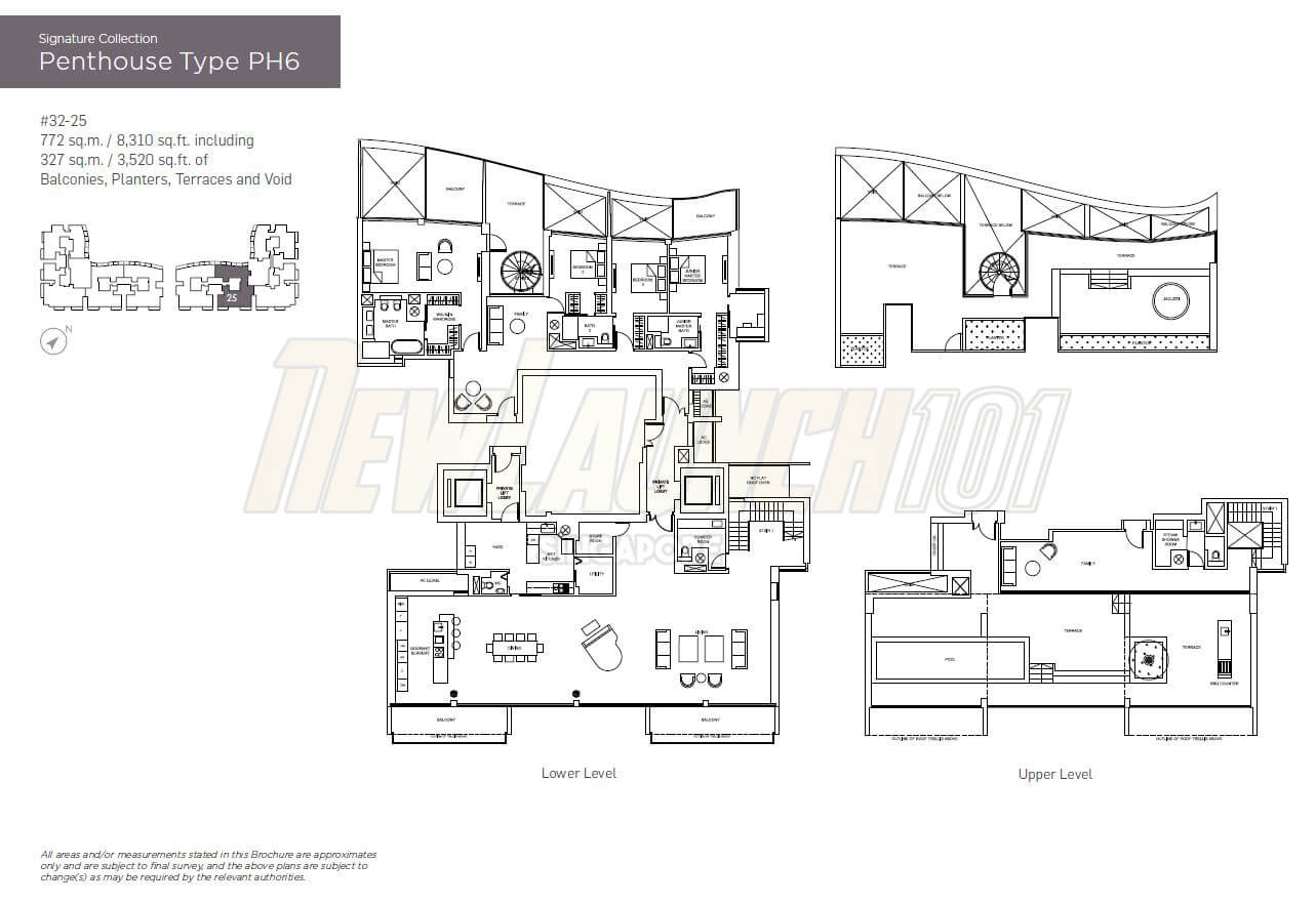 Marina One Residences Floor Plan Penthouse Type PH6