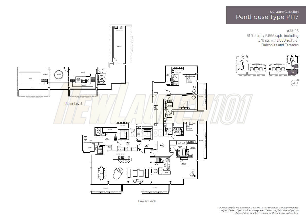 Marina One Residences Floor Plan Penthouse Type PH7