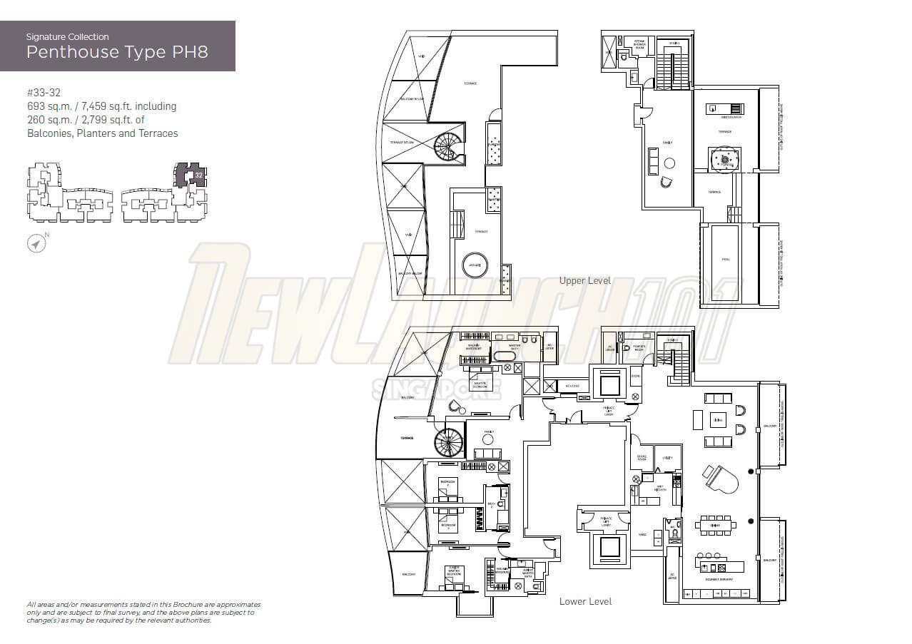 Marina One Residences Floor Plan Penthouse Type PH8