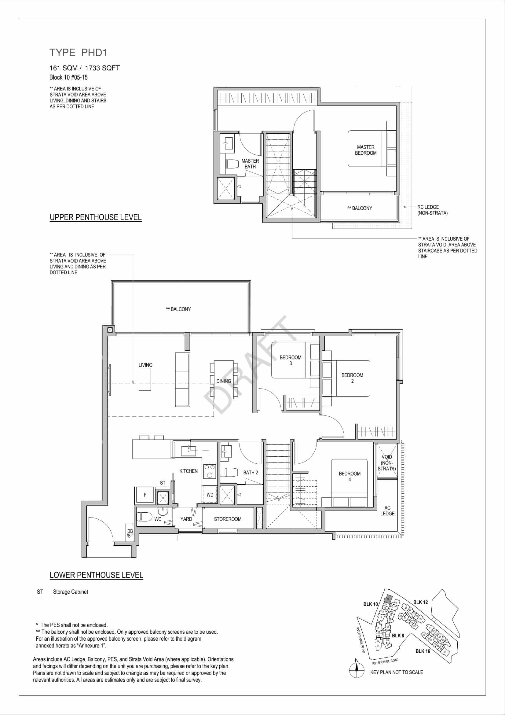 Mayfair Gardens - 4-Bedroom Penthouse Floor Plan Type PHD1