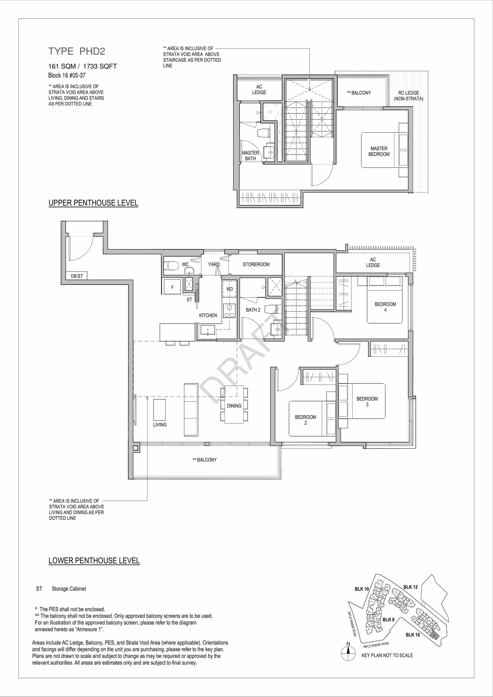 Mayfair Gardens - 4-Bedroom Penthouse Floor Plan Type PHD2