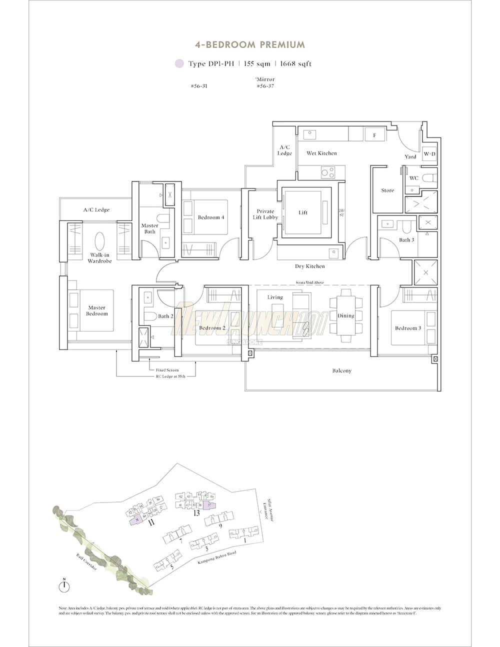 Avenue South Residence 4-Bedroom Premium Penthouse Type DP1-PH
