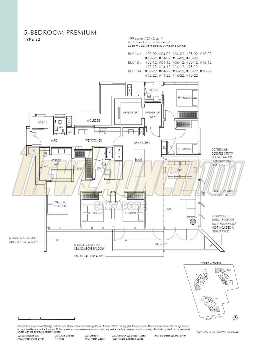 Amber Park Floor Plan 5-Bedroom Type E2