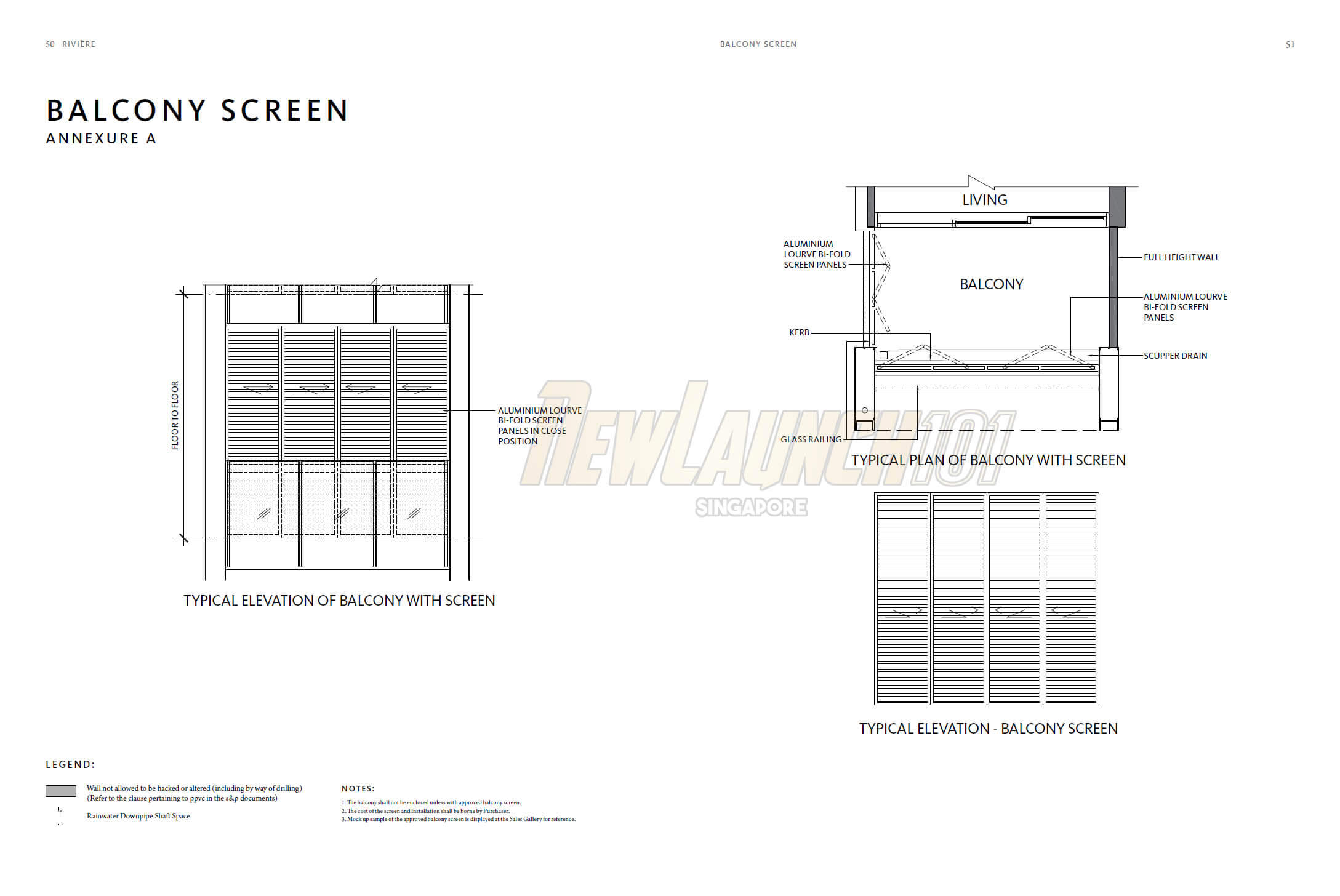 Riviere Floor Plan Balcony Screen