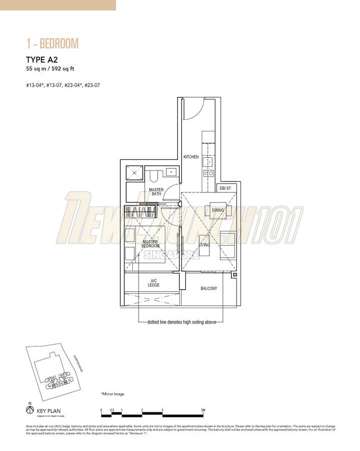 Sky Everton Floor Plan 1-Bedroom Type A2