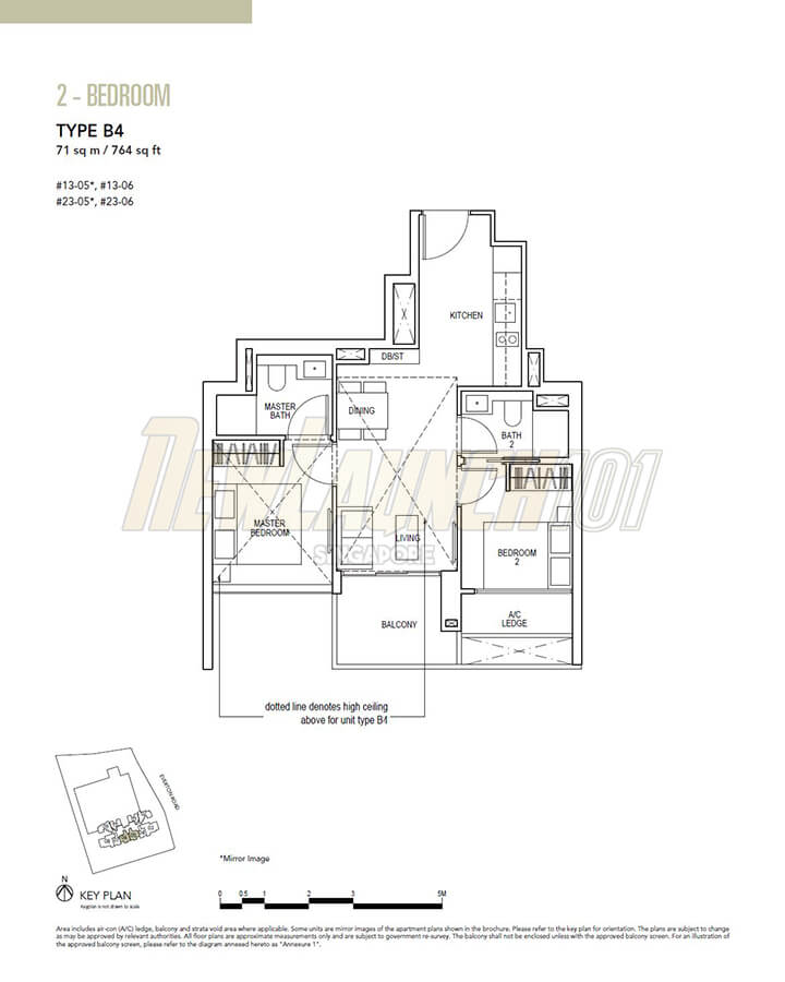 Sky Everton Floor Plan 2-Bedroom Type B4