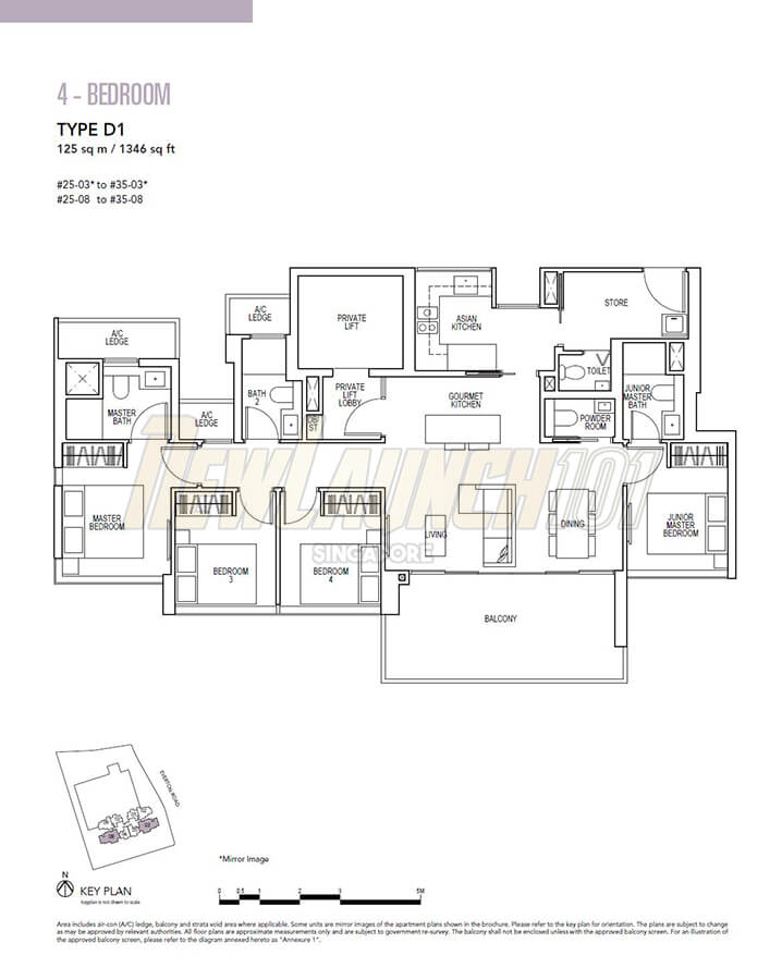 Sky Everton Floor Plan 4-Bedroom Type D1