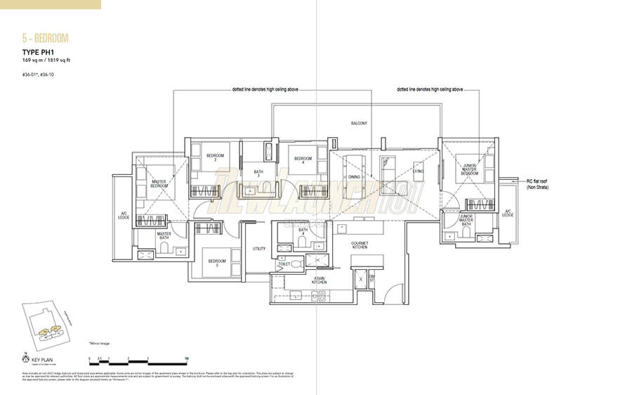 Sky Everton Floor Plan 5-Bedroom Penthouse Type PH1