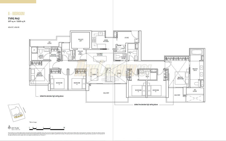 Sky Everton Floor Plan 6-Bedroom Penthouse Type PH2