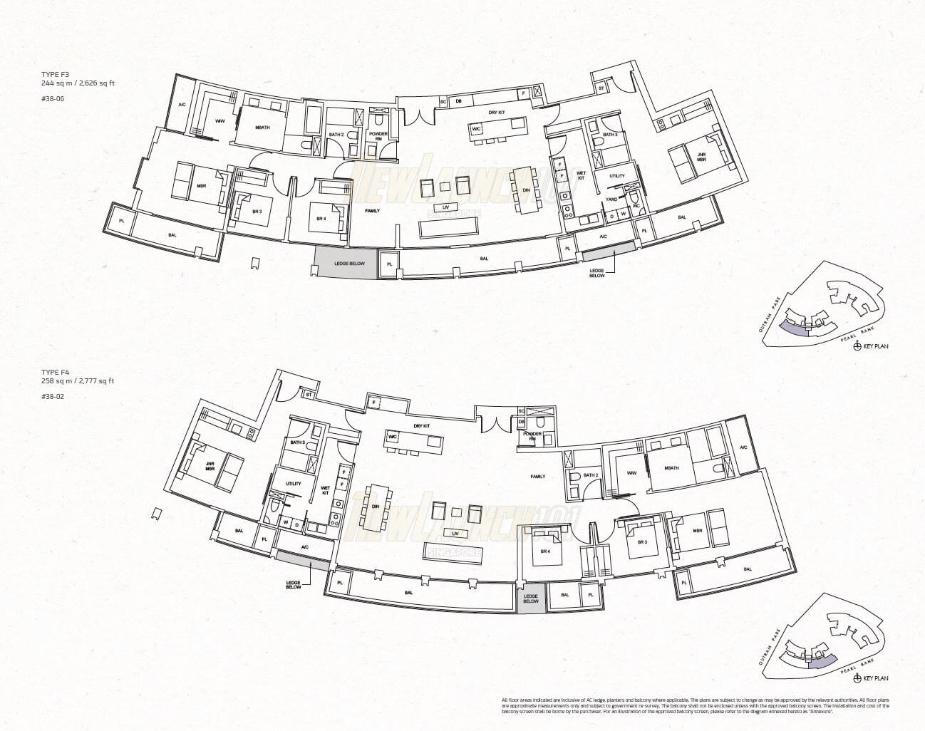 One Pearl Bank Floor Plan Penthouse Type F3