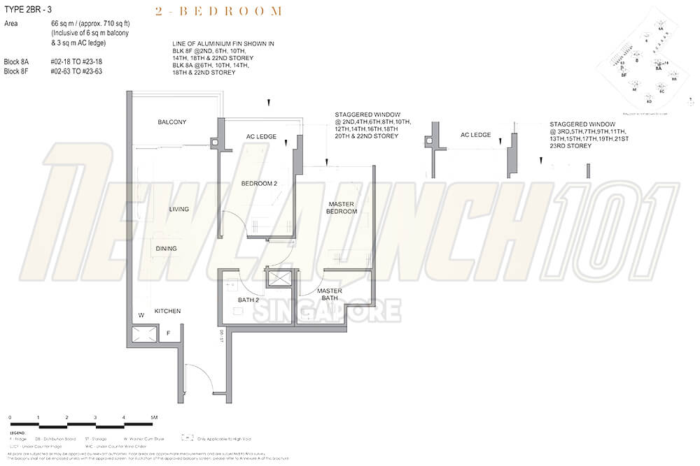 Parc Clematis Floor Plan 2-Bedroom 710