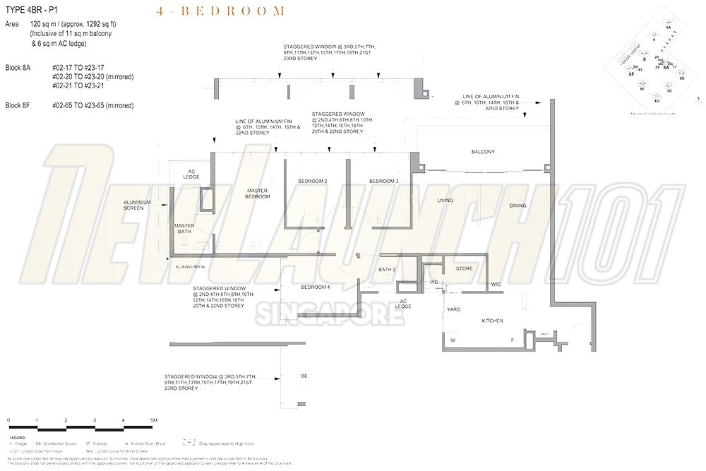 Parc Clematis Floor Plan 4-Bedroom Premium 1292