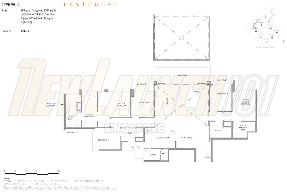 Parc Clematis Floor Plan Penthouse 2164