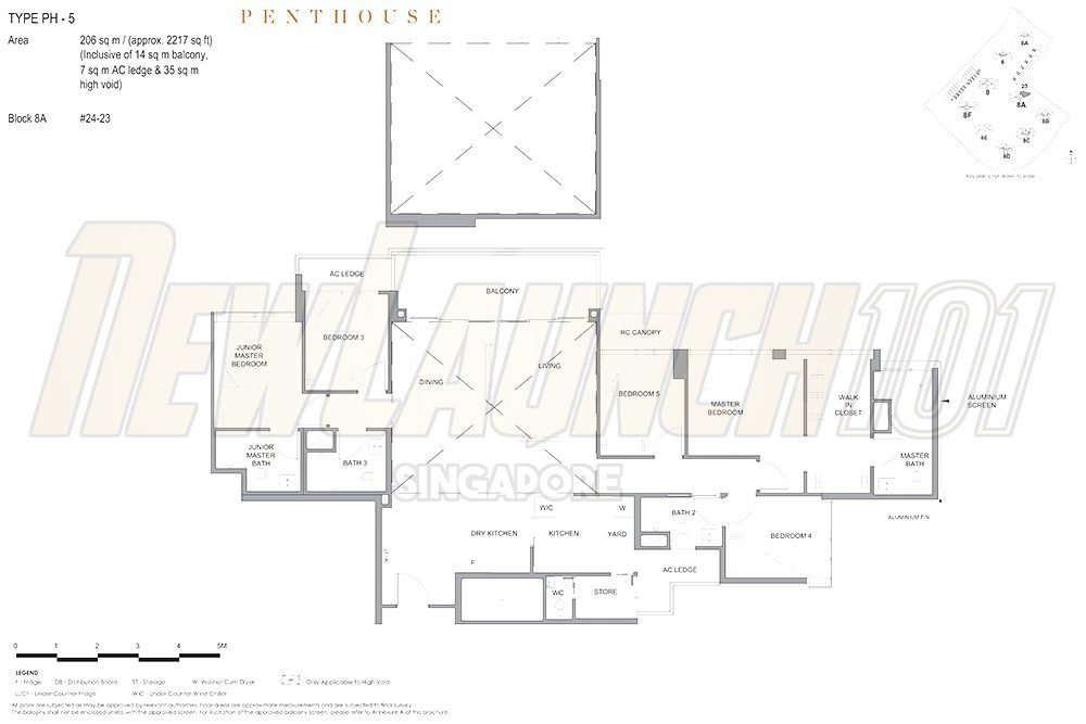 Parc Clematis Floor Plan Penthouse 2217