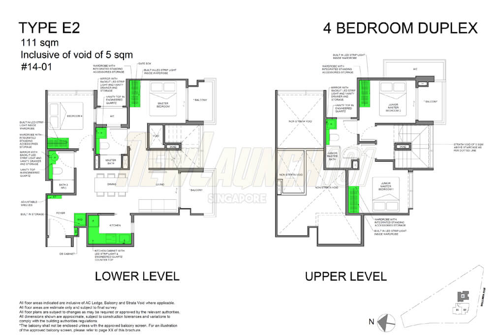 NEU at Novena Floor Plan 4-Bedroom Duplex Type E2