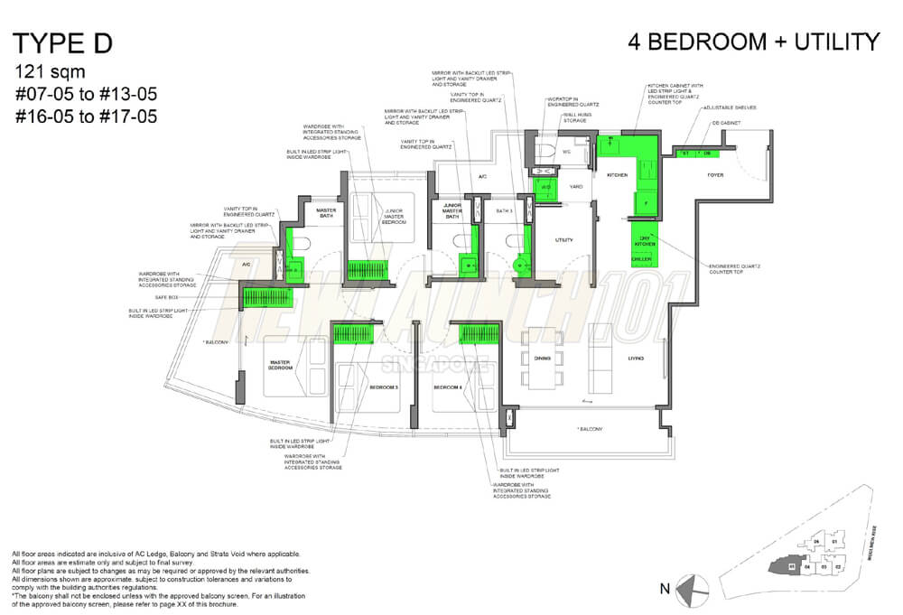 NEU at Novena Floor Plan 4-Bedroom Type D