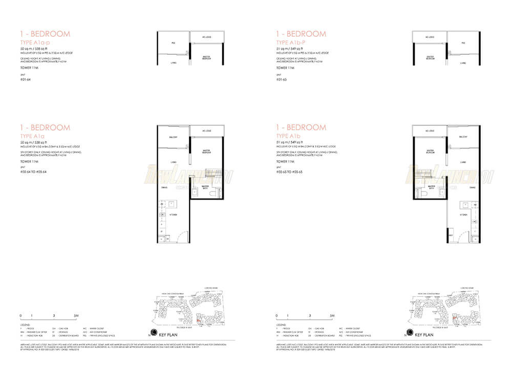 Daintree Residence Floor Plan 1-Bedroom Type A1