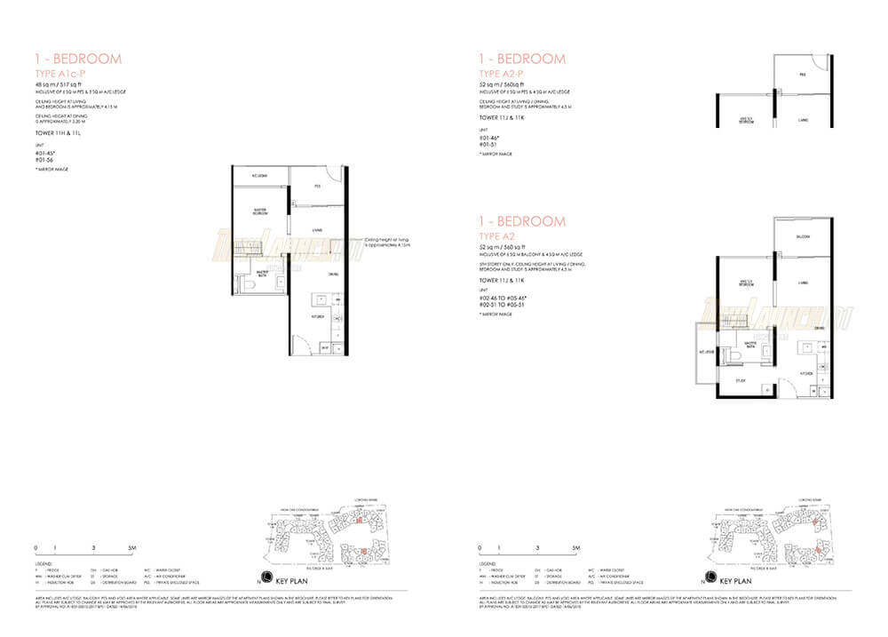 Daintree Residence Floor Plan 1-Bedroom Type A2