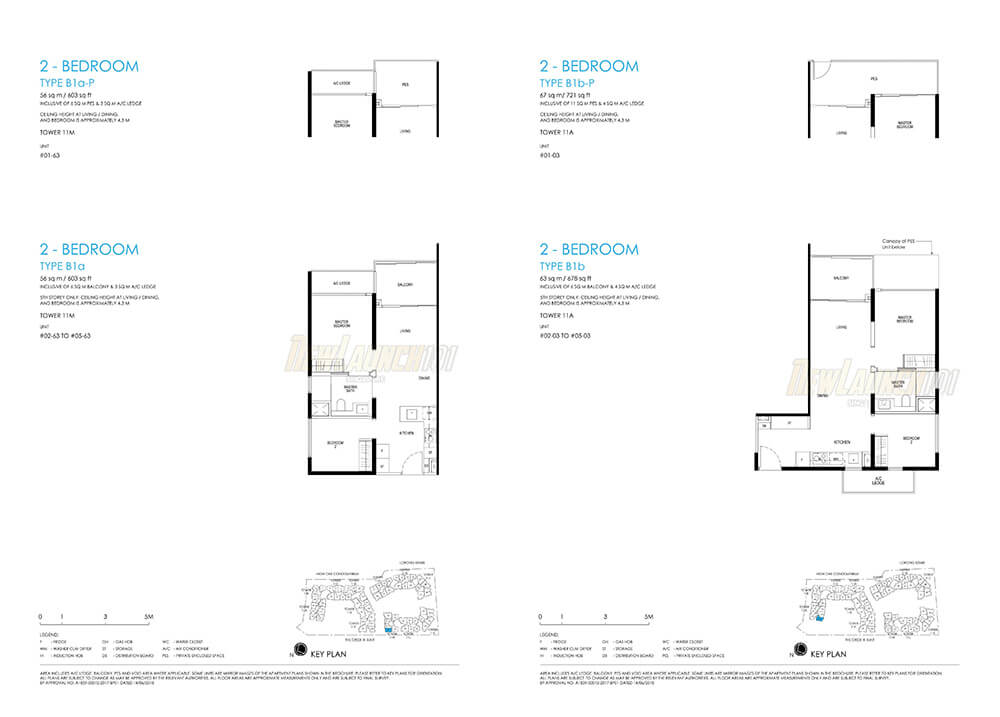 Daintree Residence Floor Plan 2-Bedroom Type B1