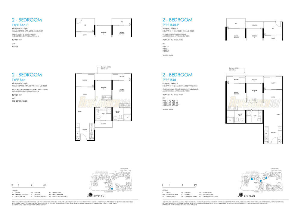 Daintree Residence Floor Plan 2-Bedroom Type B4C