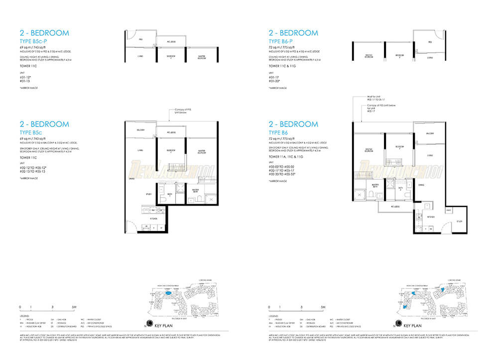 Daintree Residence Floor Plan 2-Bedroom Type B6