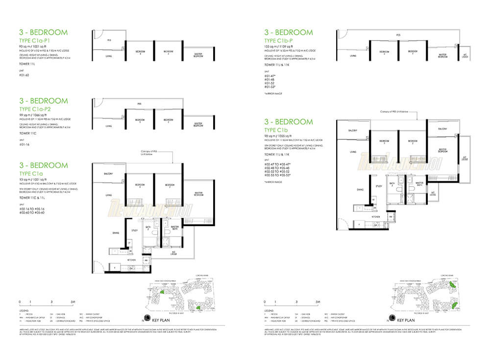 Daintree Residence Floor Plan 3-Bedroom Type C1