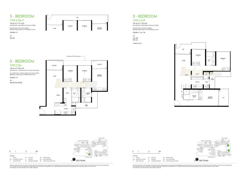 Daintree Residence Floor Plan 3-Bedroom Type C3