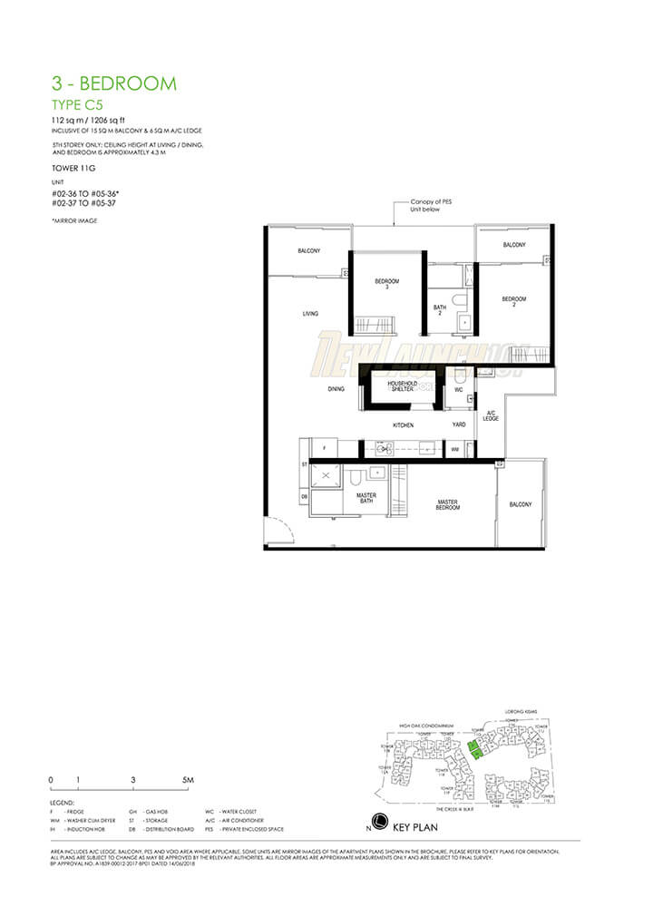 Daintree Residence Floor Plan 3-Bedroom Type C5