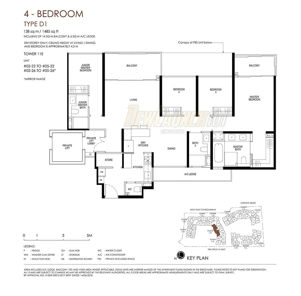 Daintree Residence Floor Plan 4-Bedroom Type D1