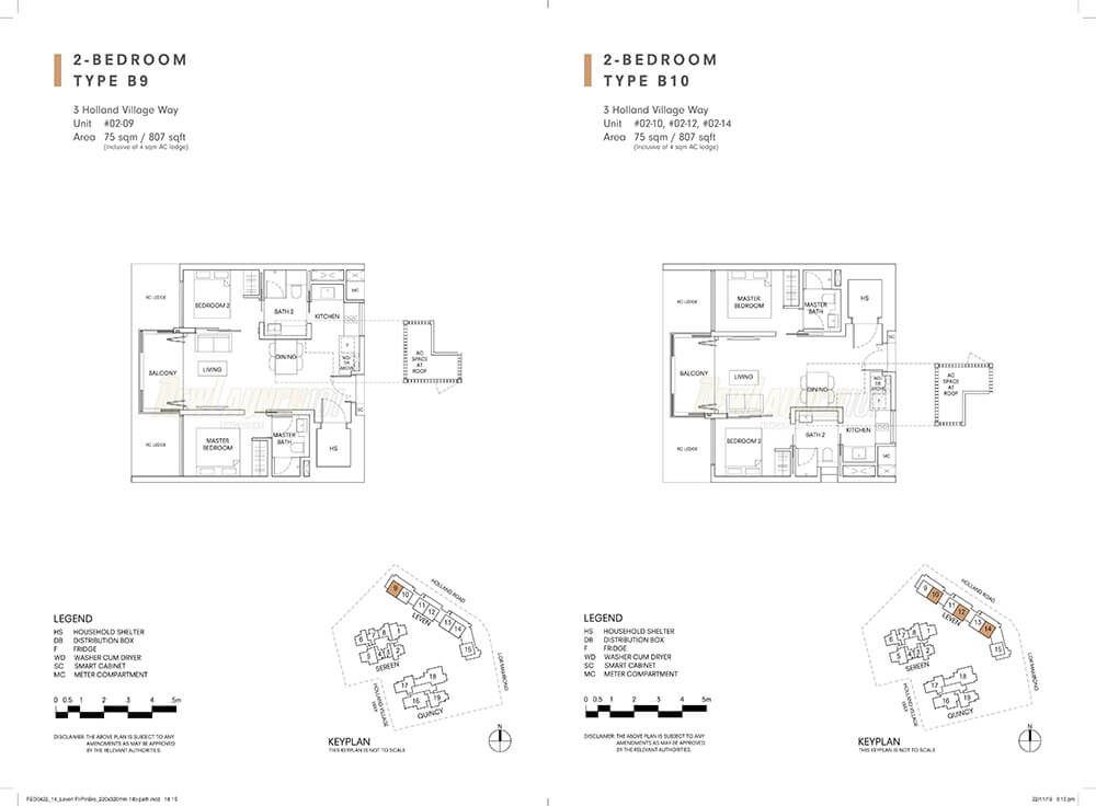 One Holland Village Residences Floor Plan 2-Bedroom Type B9