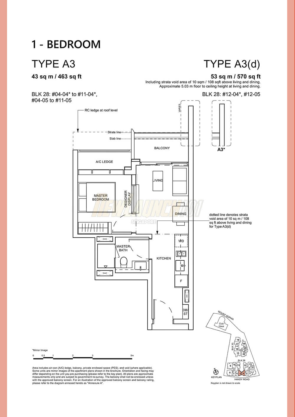 Haus on Handy Floor Plan 1-Bedroom Type A3