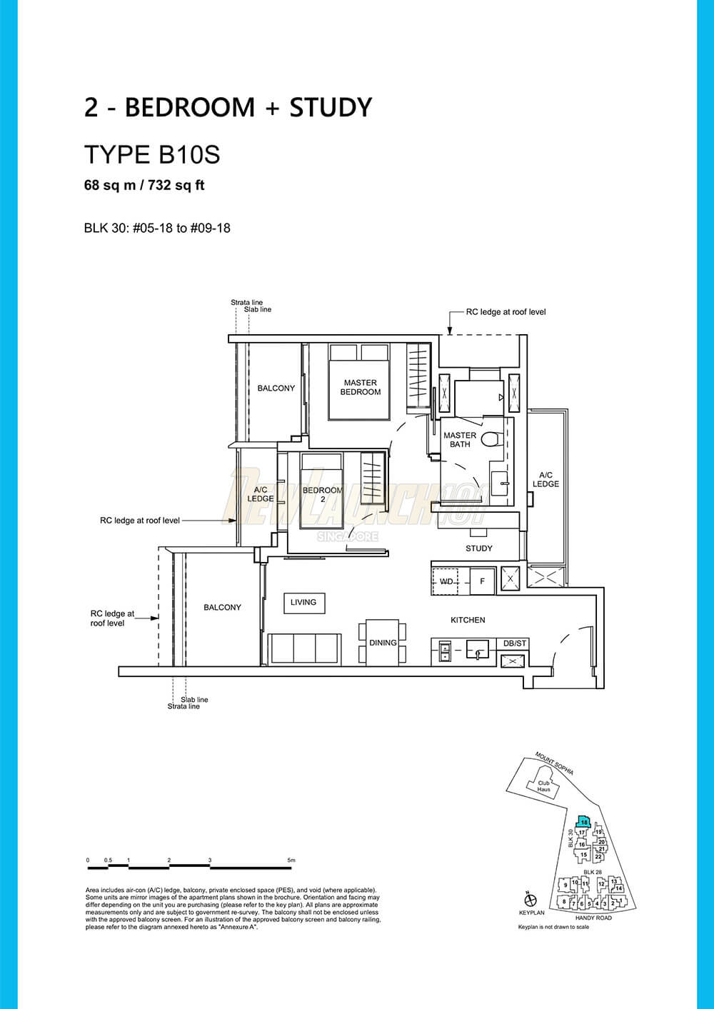 Haus on Handy Floor Plan 2-Bedroom Study Type B10S
