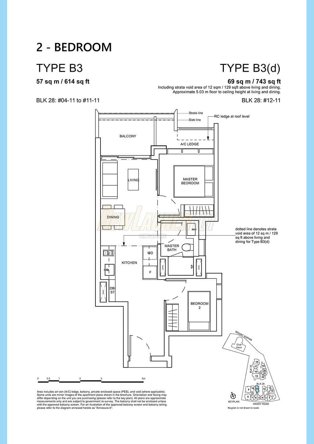 Haus on Handy Floor Plan 2-Bedroom Type B3