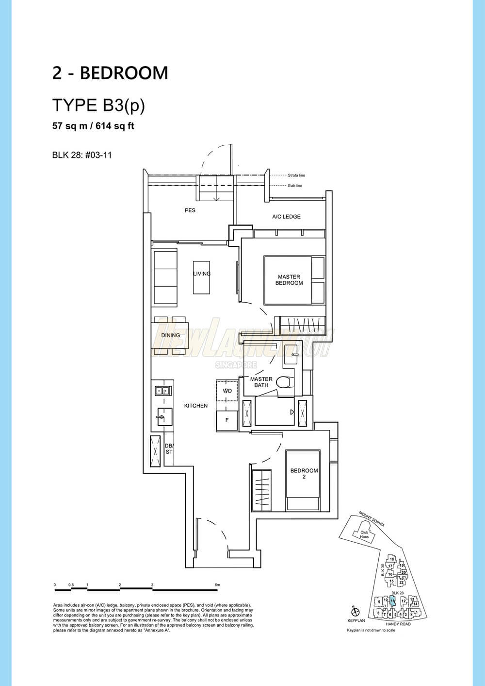 Haus on Handy Floor Plan 2-Bedroom Type B3p