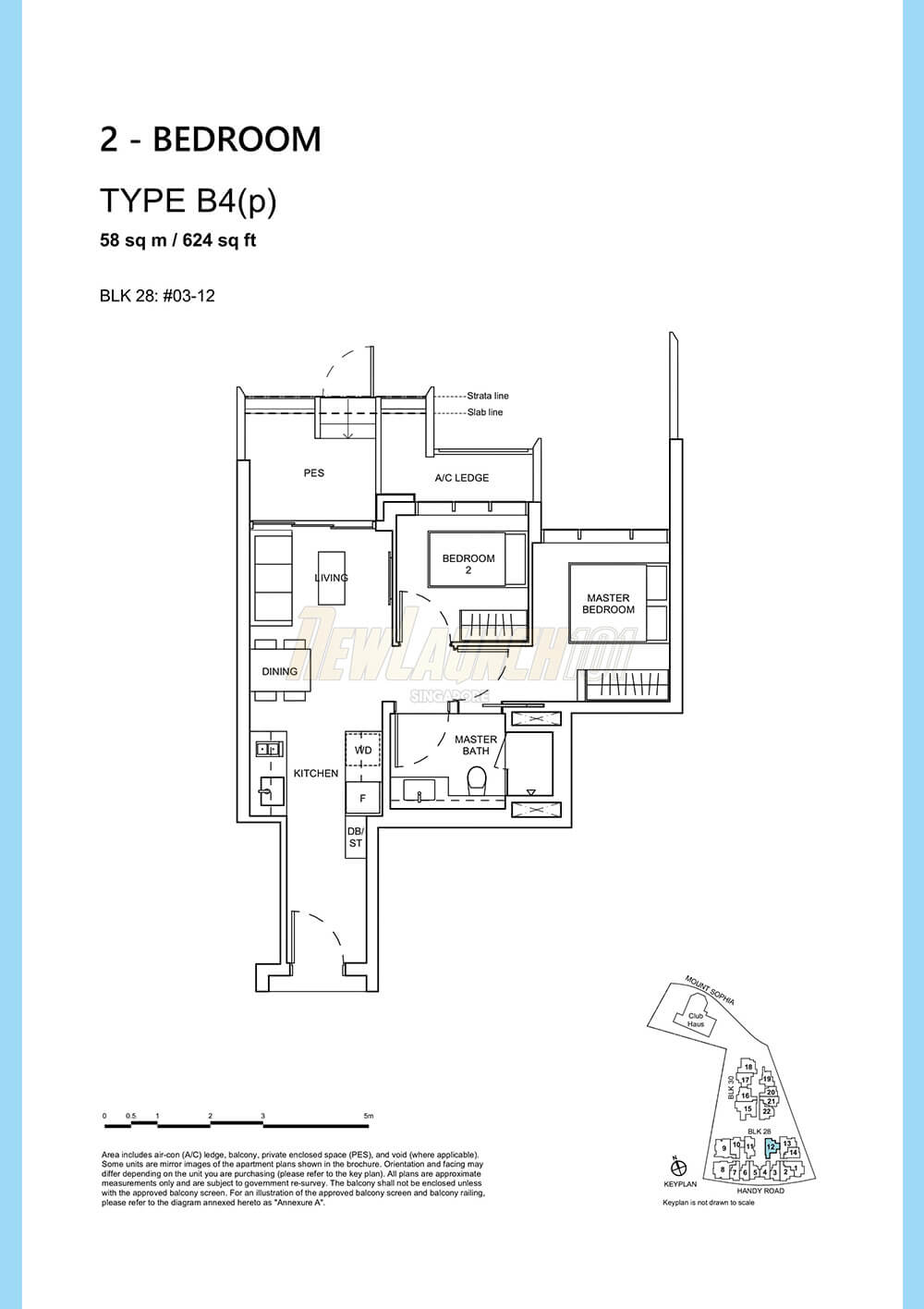 Haus on Handy Floor Plan 2-Bedroom Type B4p