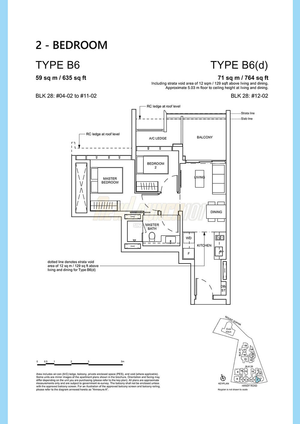 Haus on Handy Floor Plan 2-Bedroom Type B6