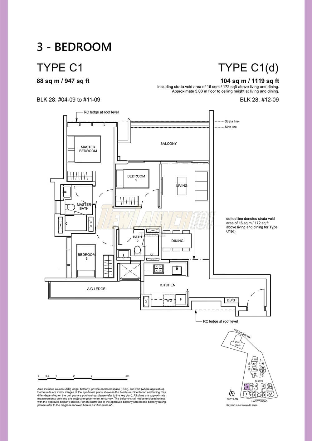Haus on Handy Floor Plan 3-Bedroom Type C1