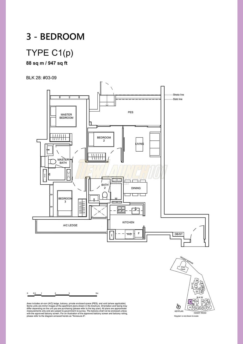 Haus on Handy Floor Plan 3-Bedroom Type C1p
