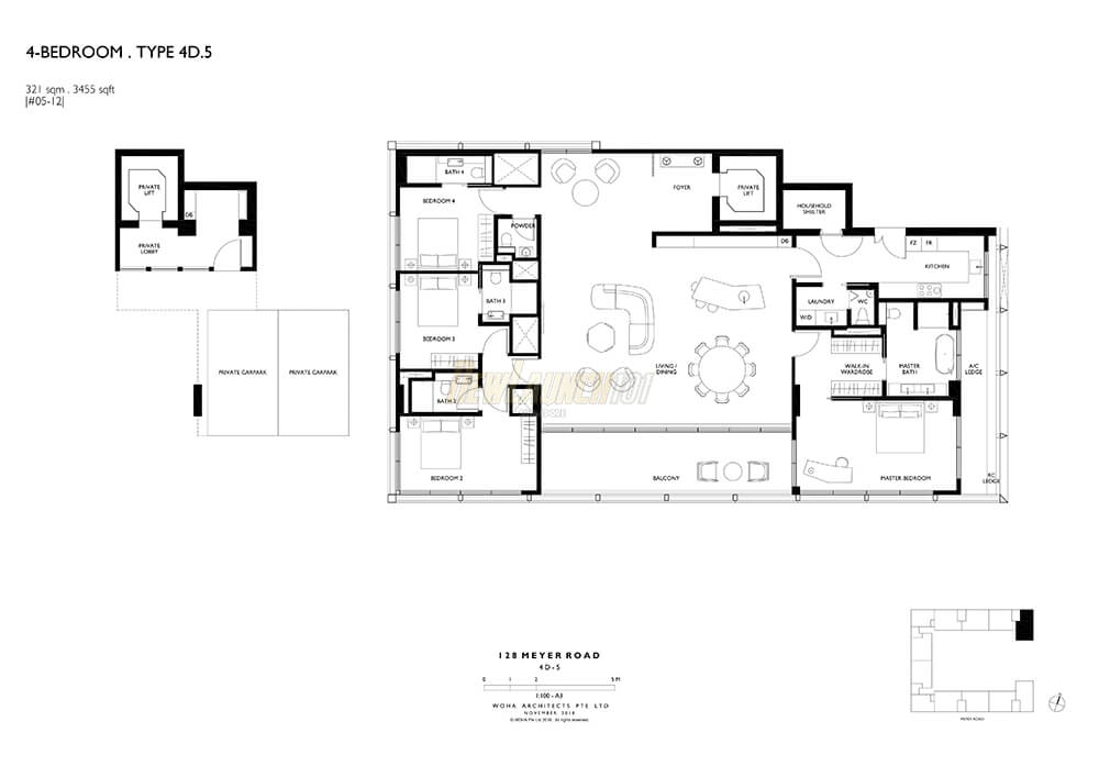 Meyerhouse Floor Plan 4-Bedroom Type 4D5