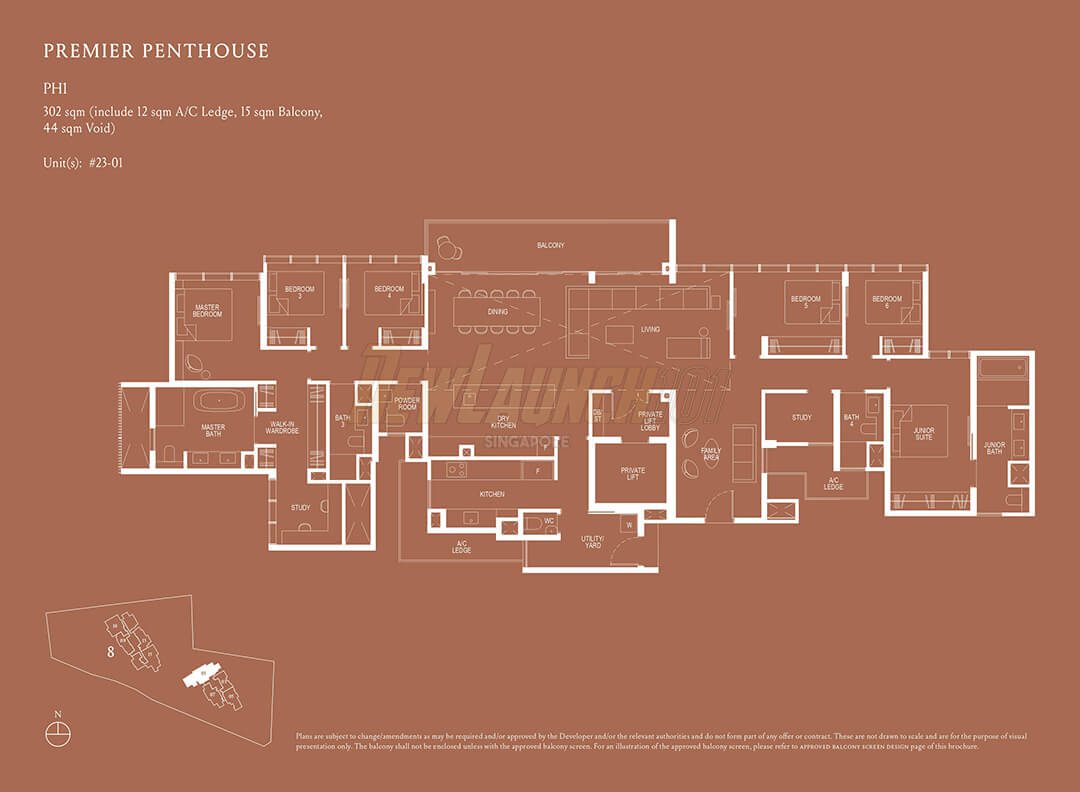 Kopar at Newton Floor Plan Premier Penthouse Type PH1