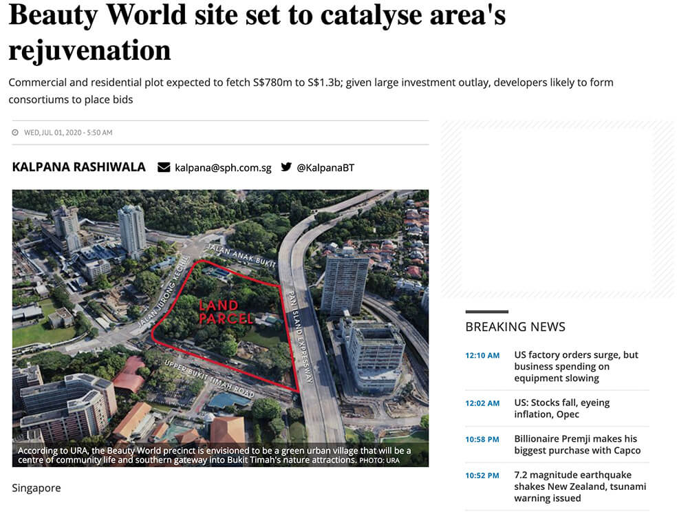 Beauty World government land sales site