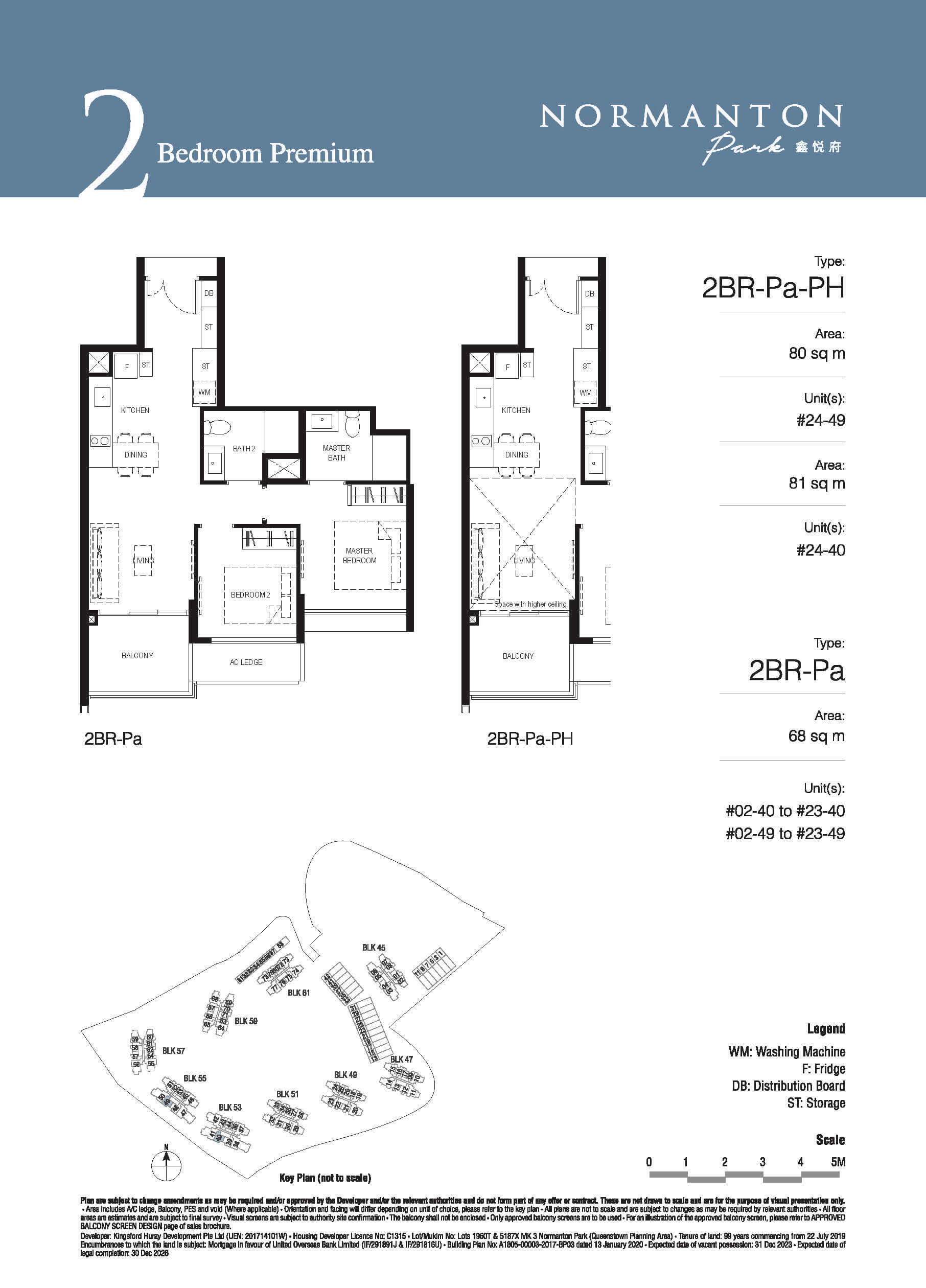 Normanton Park Floor Plan 2-Bedroom Premium Type Pa